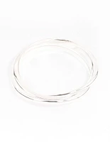 Silver Plated Brass Irregular Smooth Bracelet Pack