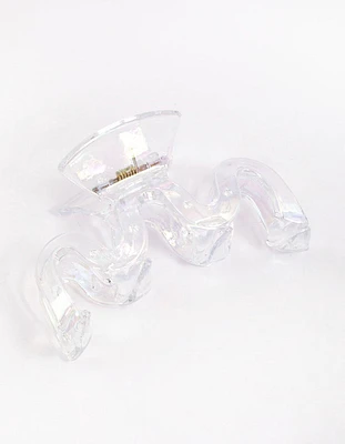 Iridescent Wavy Hair Claw Clip