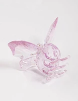 Pink Iridescent Butterfly Hair Claw Clip