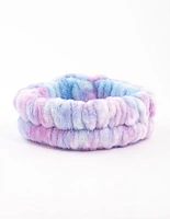 Tie Dye Blue & Purple Fluffy Headband