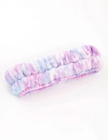 Tie Dye Blue & Purple Fluffy Headband