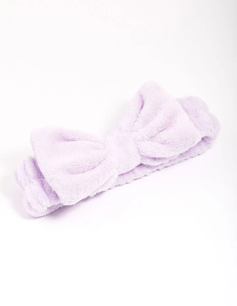 Lilac Bow Fluffy Headband