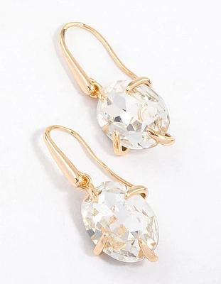 Gold Irregular Claw Earrings & Polishing Set