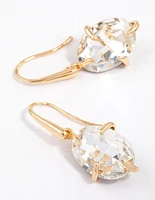 Gold Irregular Claw Earrings & Polishing Set