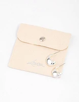 Silver Mini Bubble Huggie Earrings & Polishing Set