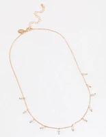 Gold Pearl Droplet Necklace & Polishing Set