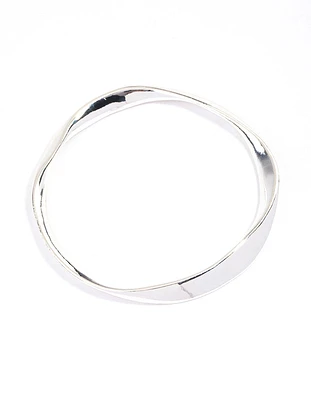 Silver Warped Bangle & Polishing Set