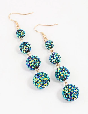 Blue Statement Drop Earrings