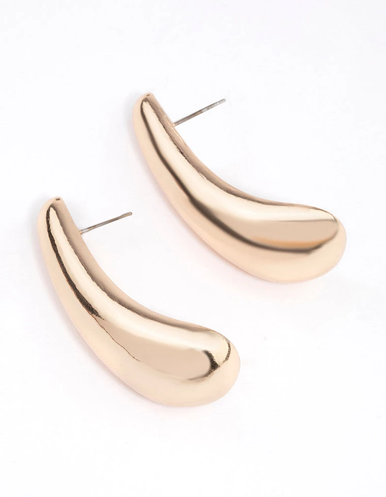 Gold Hoop Drop Earrings