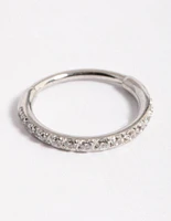 Surgical Steel Diamante Clicker Ring 8mm