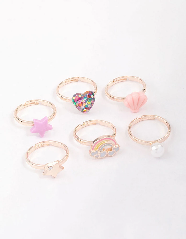 Kids Star & Sea Ring 6-Pack