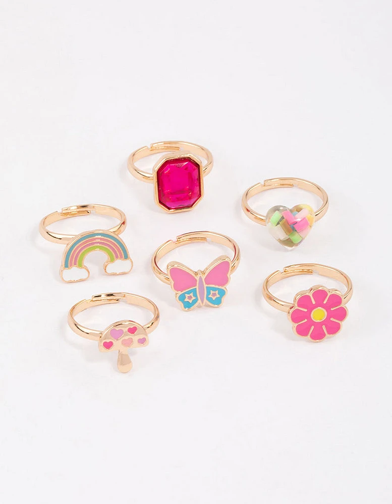 Kids Flower Garden Ring 6-Pack