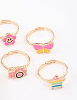 Kids Rainbow Ring 6-Pack