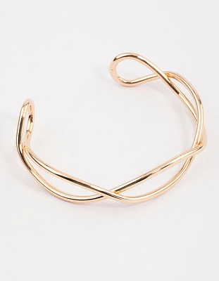 Gold Interwoven Wrist Cuff