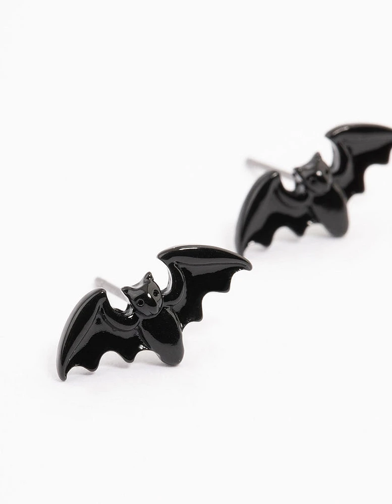 Acrylic Small Bat Stud Earrings