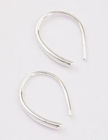 Sterling Silver Wishbone Thread Through Earrings