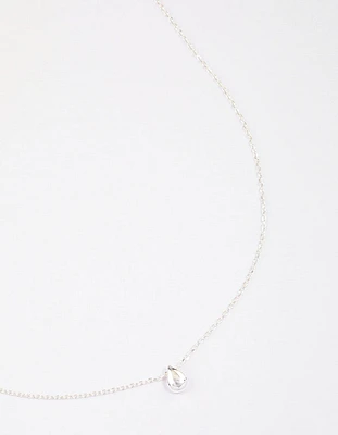 Sterling Silver Teardrop Pendant Chain Necklace