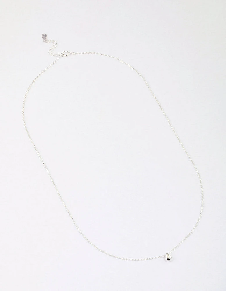 Sterling Silver Teardrop Pendant Chain Necklace