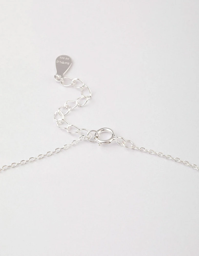 Sterling Silver Teardrop Pendant Chain Necklace