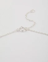 Sterling Silver Trio Round Cubic Zirconia Necklace