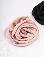 Fabric Rose Hair Tie 3-Pack