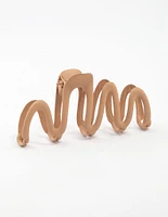 Neutral Wavy Hair Claw Clip