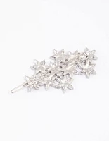 Silver Marquise Flower Hair Clip