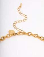 Gold Plated Stainless Steel Cable FOB Y-Shaped Necklace