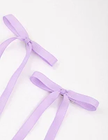 Lilac Fabric Basic Hair Bows Pack