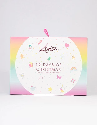 Kids Rose Gold Charm Bracelet 12 Days of Christmas Advent Calendar