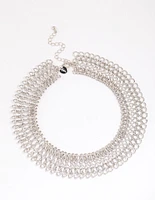 Silver Wide Link Chain Necklace