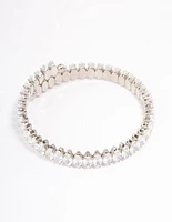 Silver Marquise Luxe Cubic Zirconia Bangle