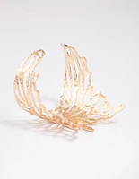 Gold Butterfly Large Arm Cuff