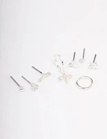 Silver Plated Aries Earring Pack