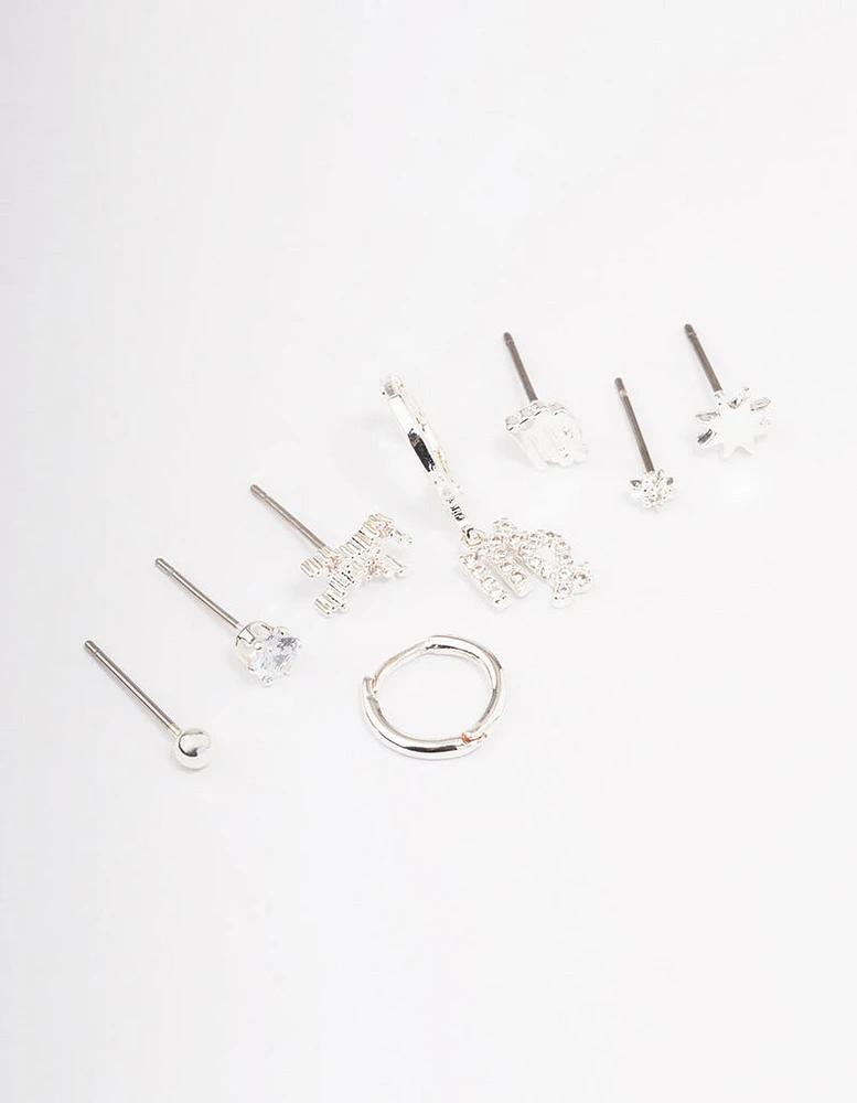 Silver Plated Virgo Earring Pack