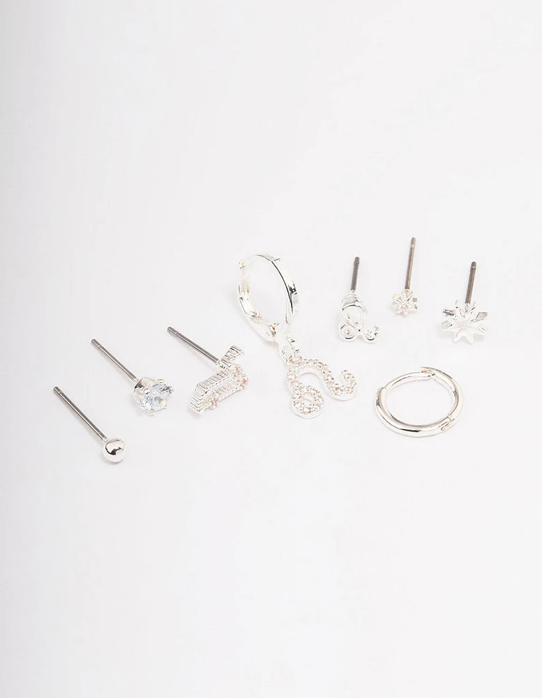 Silver Plated Leo Earring Pack