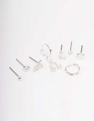 Silver Plated Leo Earring Pack