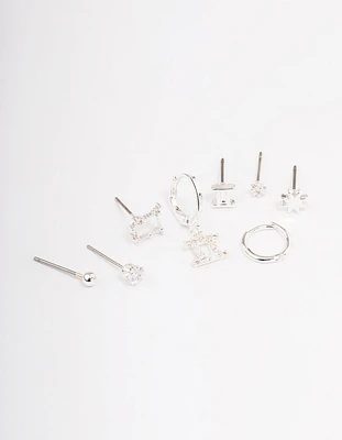 Silver Plated Gemini Earring Pack