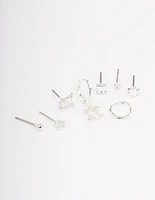 Silver Plated Gemini Earring Pack