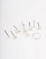 Silver Plated Capricorn Earring Pack