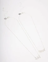 Silver Plated Angel Number '444' Necklace Pack