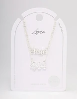 Silver Plated Angel Number '444' Necklace Pack