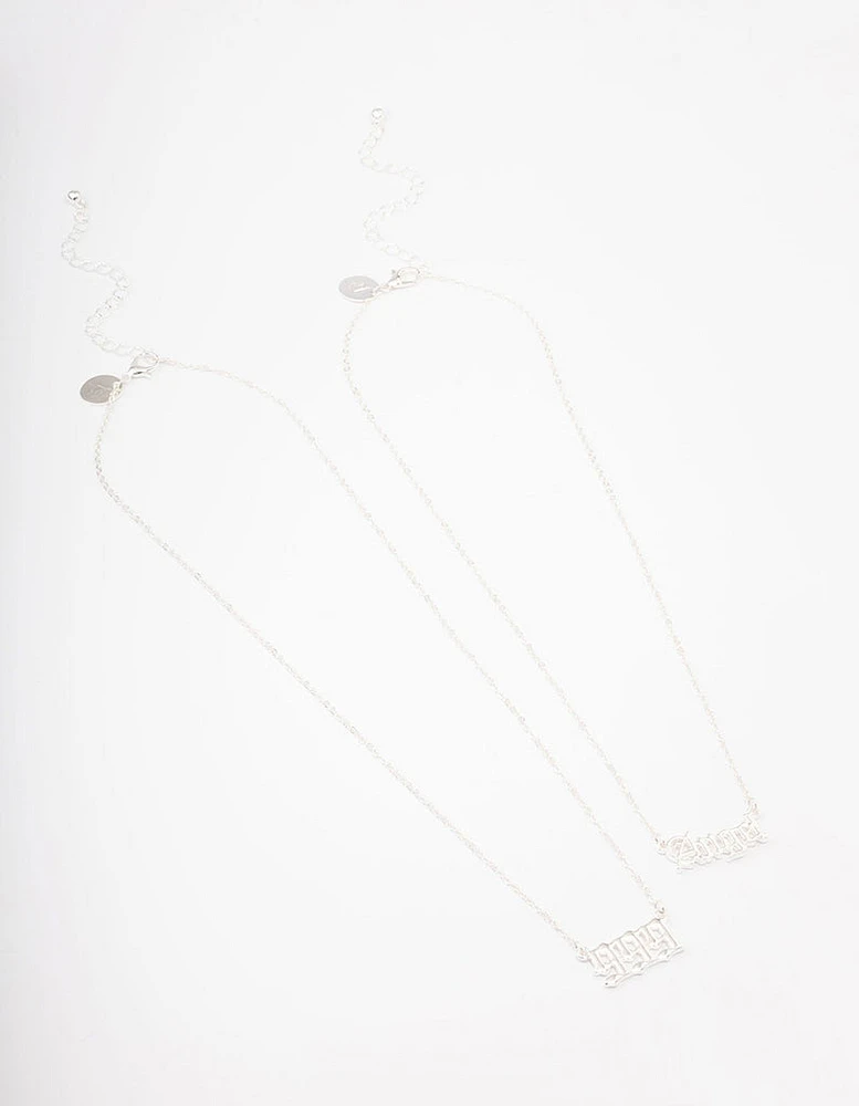 Silver Plated Angel Number '999' Necklace Pack