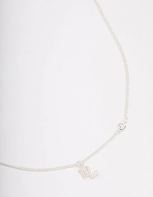 Silver Plated Scorpio Necklace With Cubic Zirconia Pendant