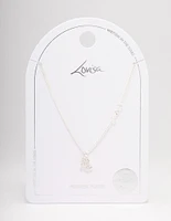 Silver Plated Scorpio Necklace With Cubic Zirconia Pendant