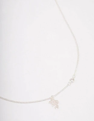 Silver Plated Virgo Necklace With Cubic Zirconia Pendant