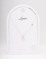 Silver Plated Leo Necklace With Cubic Zirconia Pendant