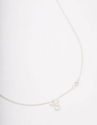 Silver Plated Taurus Necklace With Cubic Zirconia Pendant