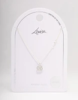 Silver Plated Cancer Necklace With Cubic Zirconia Pendant