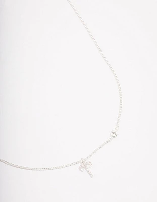 Silver Plated Aries Necklace With Cubic Zirconia Pendant